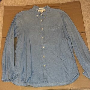 H&M Light Blue Button-Down Casual Long Sleeve Shirt